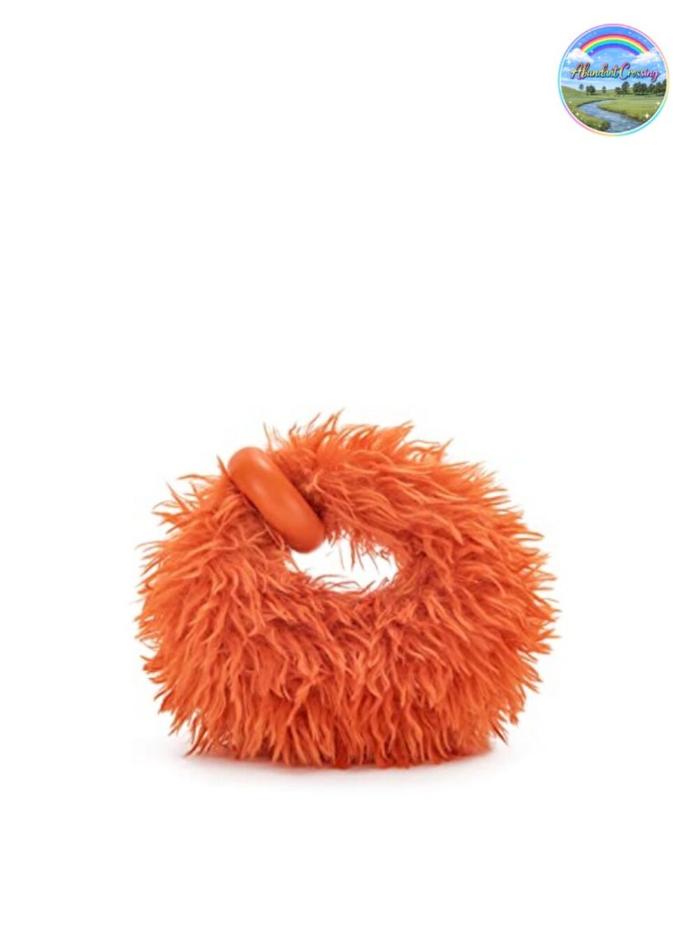Vegan Leather & Faux Fur Top Handle Handbag with Magnetic Closure